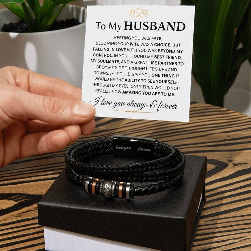 Husband - Falling In Love With You Was Beyond My Control - Love You Forever Bracelet - Dearly Loved Designs