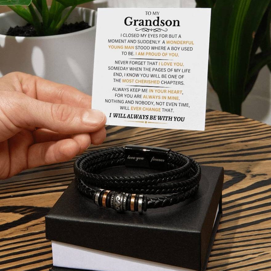 Grandson - Most Cherished Chapter - Love You Forever Bracelet - Dearly Loved Designs