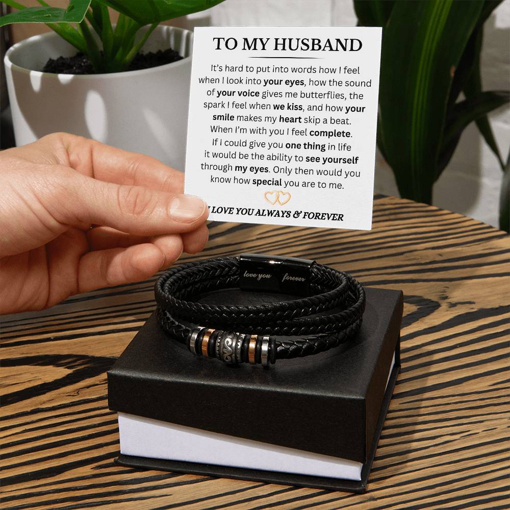 Husband - You Complete Me - Love You Forever Bracelet - Dearly Loved Designs