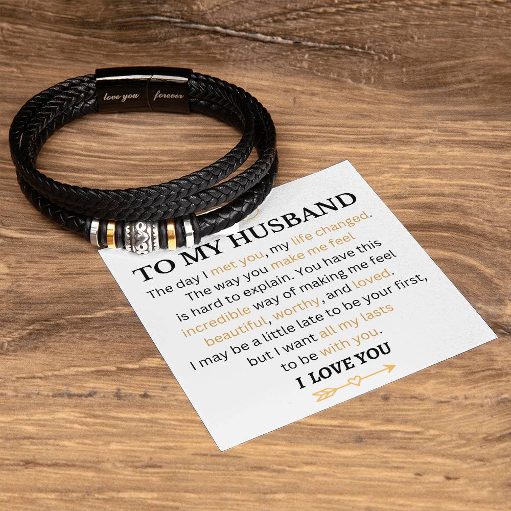 Husband - All My Lasts With You - Love You Forever Bracelet - Dearly Loved Designs