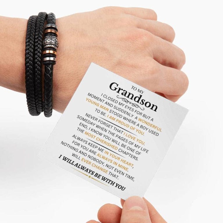 Grandson - Most Cherished Chapter - Love You Forever Bracelet - Dearly Loved Designs