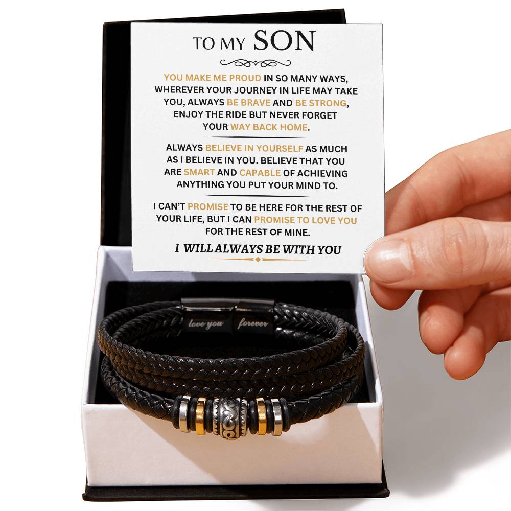 SON - You Make Me Proud - Love You Forever Bracelet - Dearly Loved Designs