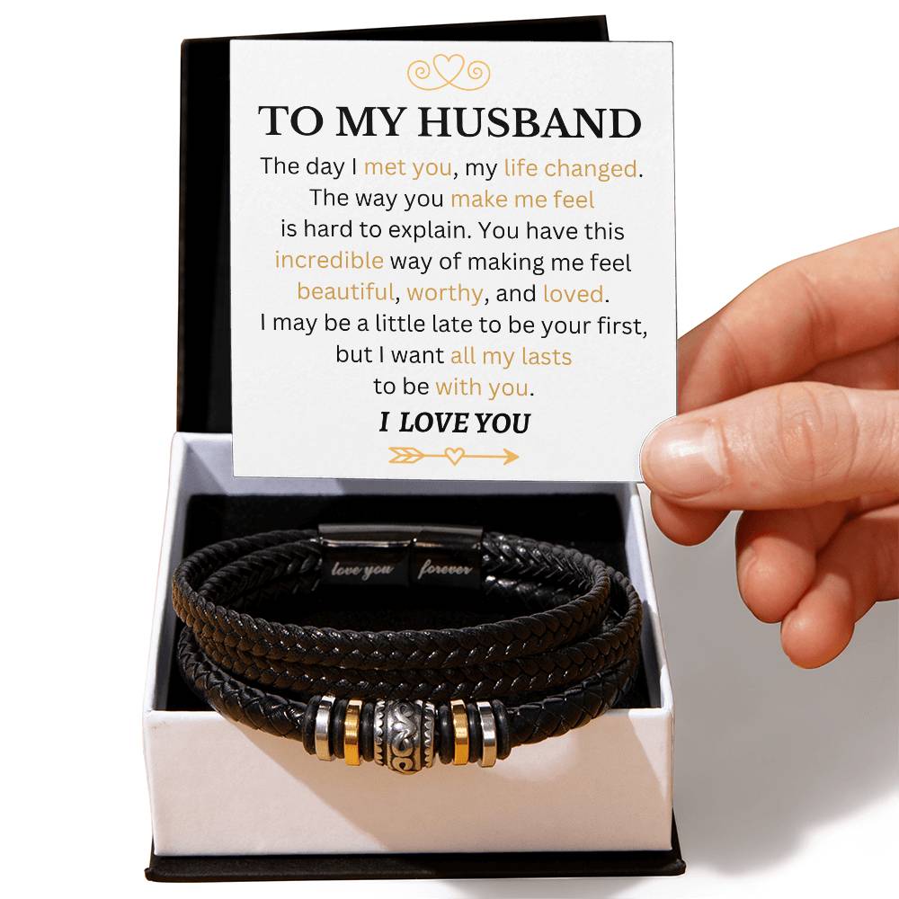 Husband - All My Lasts With You - Love You Forever Bracelet - Dearly Loved Designs