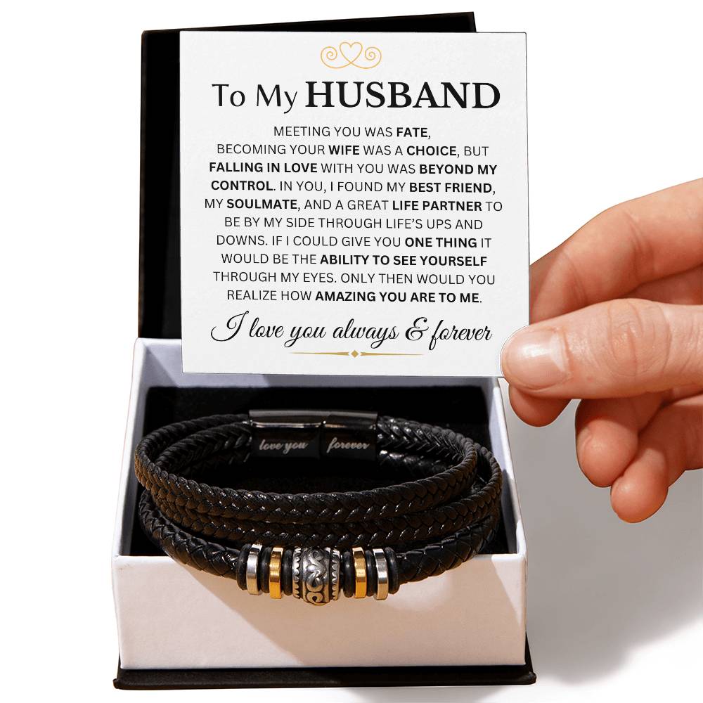 Husband - Falling In Love With You Was Beyond My Control - Love You Forever Bracelet - Dearly Loved Designs