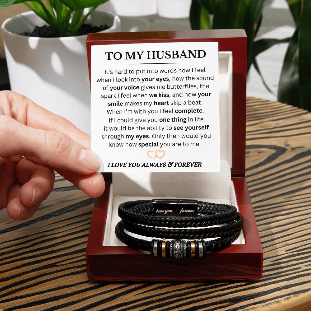 Husband - You Complete Me - Love You Forever Bracelet - Dearly Loved Designs