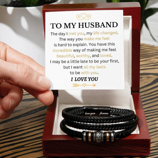 Husband - All My Lasts With You - Love You Forever Bracelet - Dearly Loved Designs