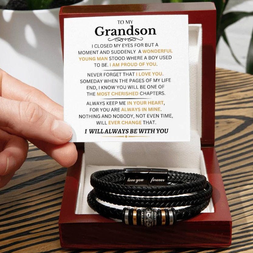 Grandson - Most Cherished Chapter - Love You Forever Bracelet - Dearly Loved Designs