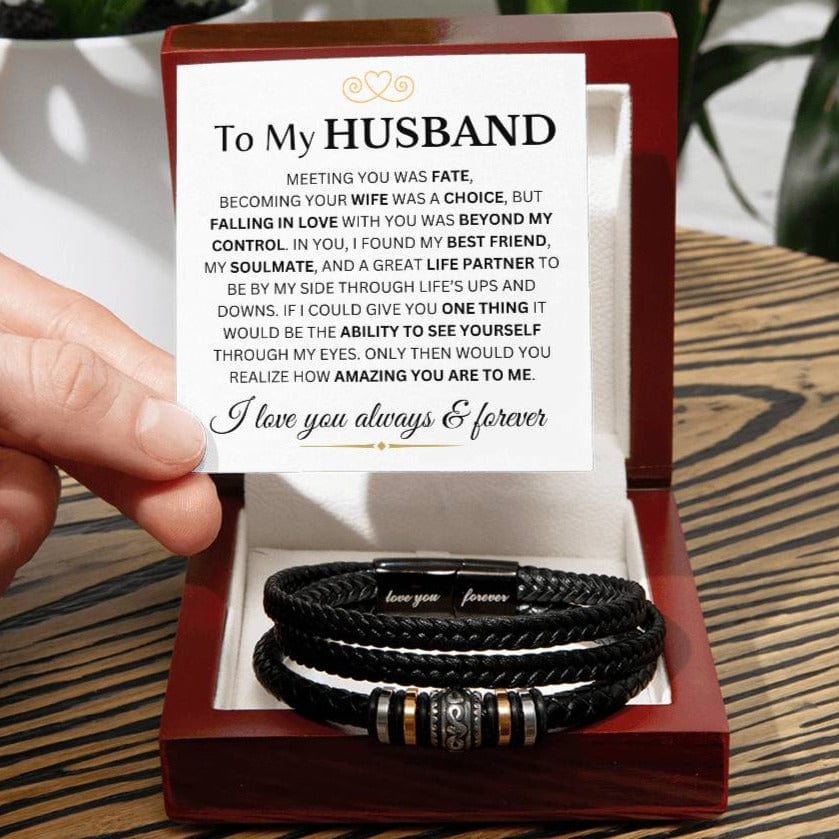 Husband - Falling In Love With You Was Beyond My Control - Love You Forever Bracelet - Dearly Loved Designs