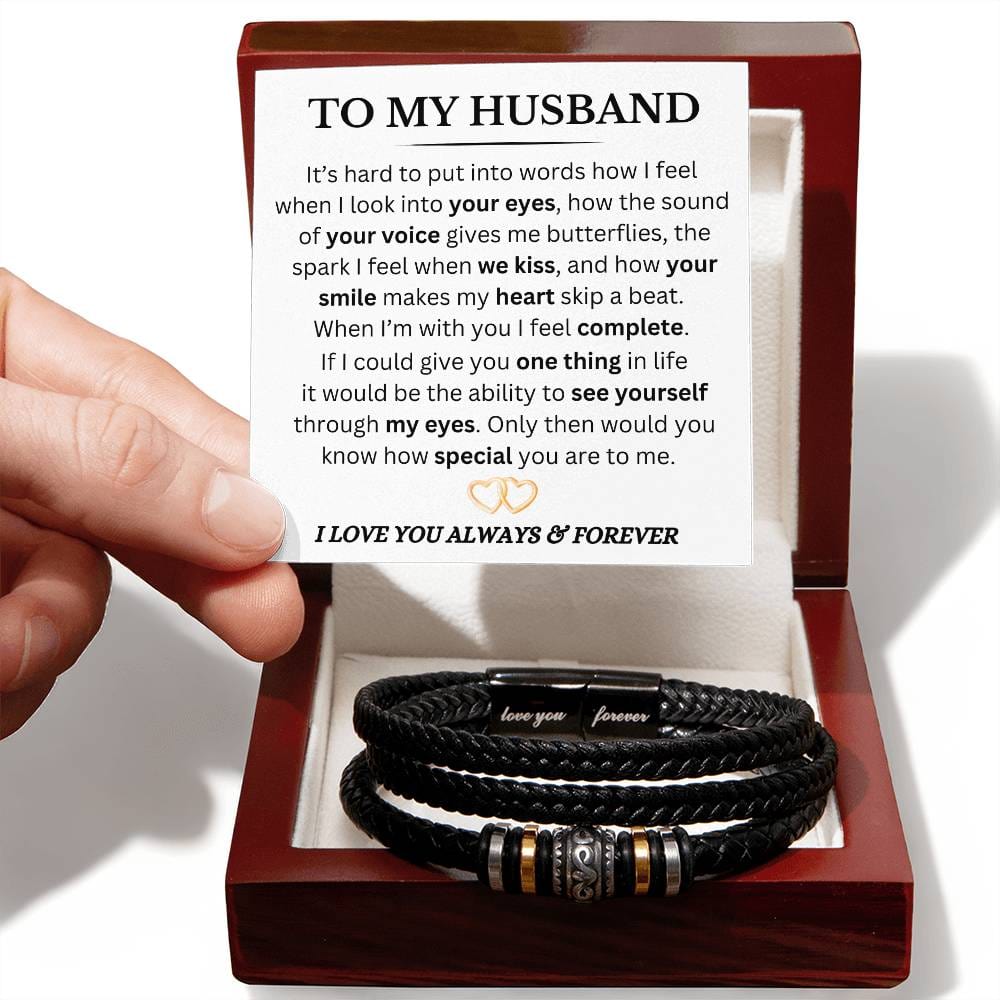 Husband - You Complete Me - Love You Forever Bracelet - Dearly Loved Designs