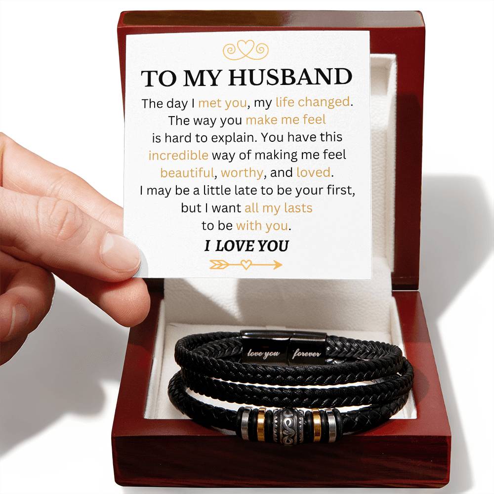 Husband - All My Lasts With You - Love You Forever Bracelet - Dearly Loved Designs