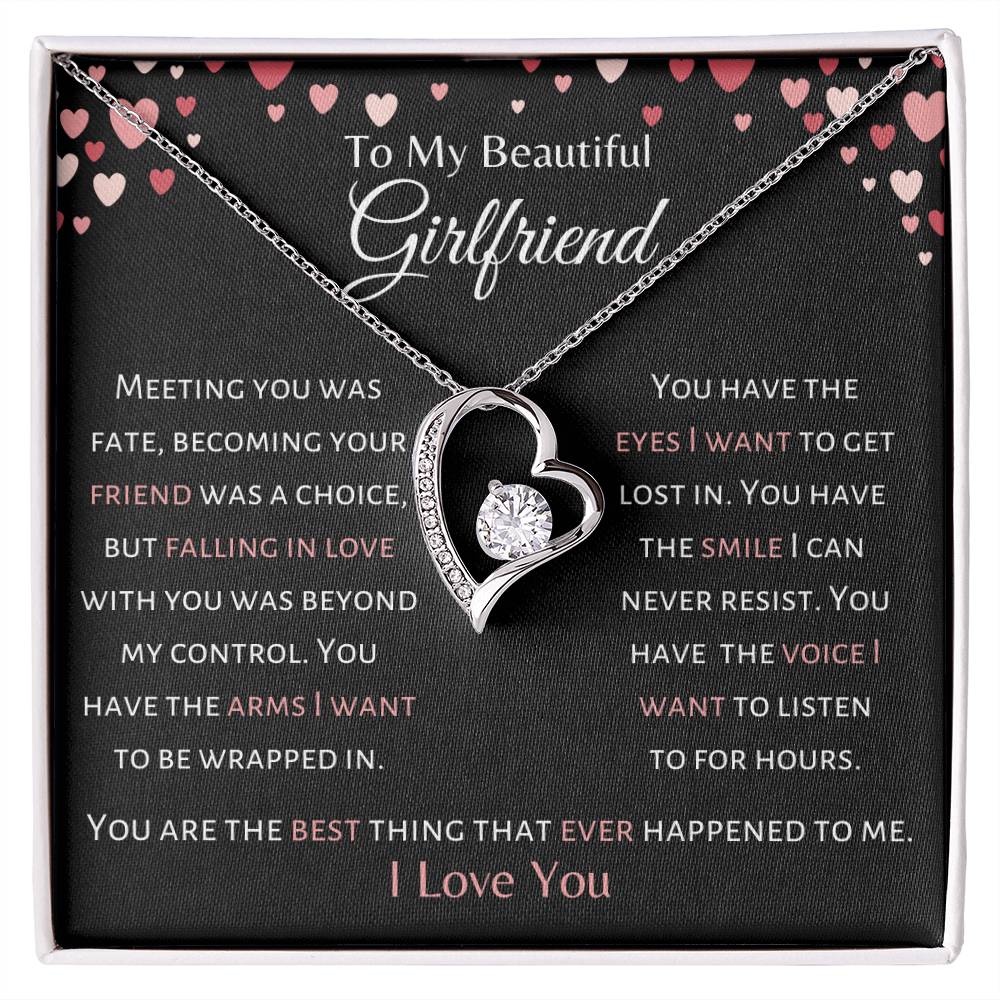 Beautiful Girlfriend - Falling In Love Was Beyond My Control - Forever Love Necklace - Dearly Loved Designs