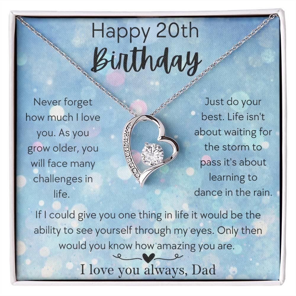 Happy 20th Birthday, Daughter - Love, Dad - Dearly Loved Designs