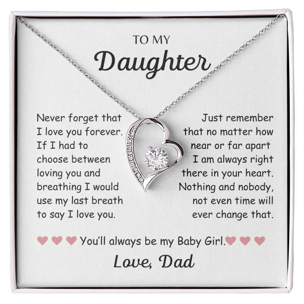 Daughter - I Love You Forever ~ Dad | Forever Love Necklace