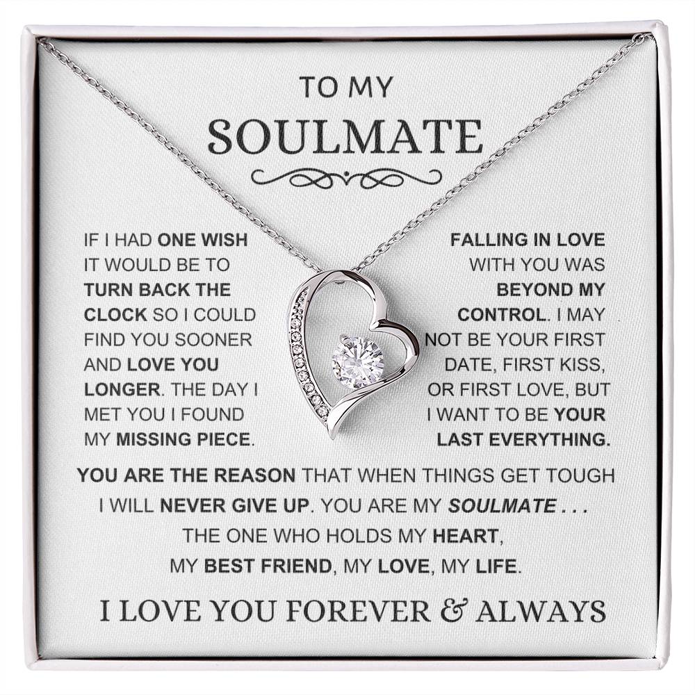 Soulmate - The One Who Holds My Heart - Forever Love Necklace