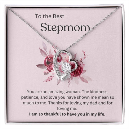 To the Best Stepmom - Forever Love Necklace - Dearly Loved Designs