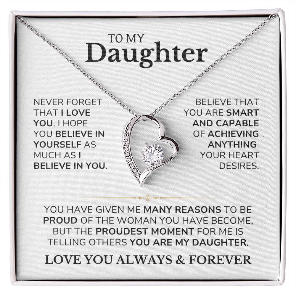 Daughter - I Am Proud You Are My Daughter - Forever Love Necklace