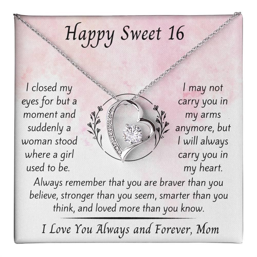 Happy Sweet 16 - To Daughter, From Mom - Dearly Loved Designs