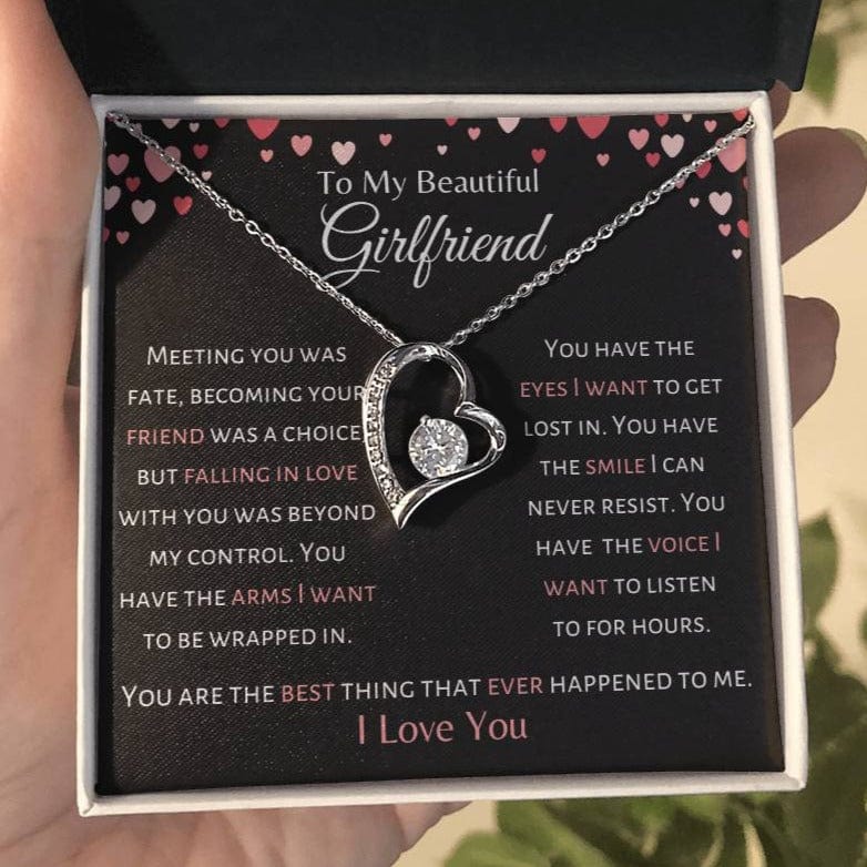 Beautiful Girlfriend - Falling In Love Was Beyond My Control - Forever Love Necklace - Dearly Loved Designs