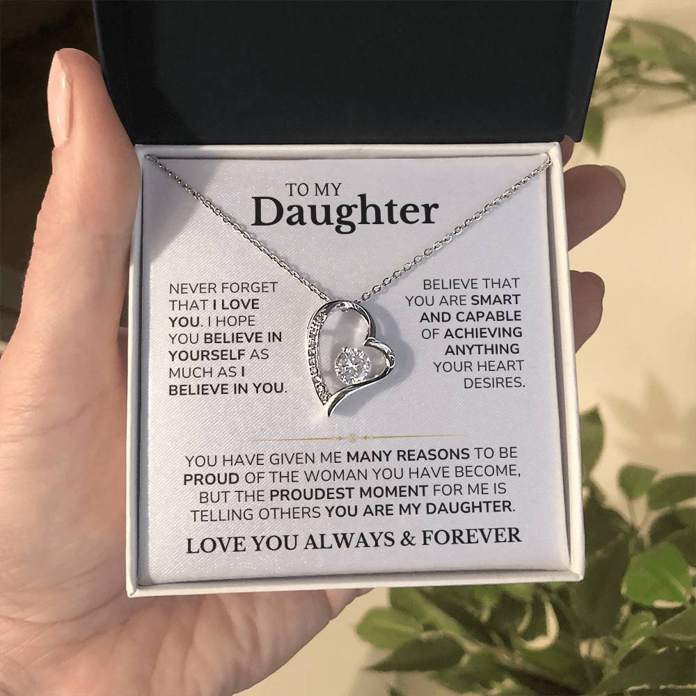 Daughter - I Am Proud You Are My Daughter - Forever Love Necklace