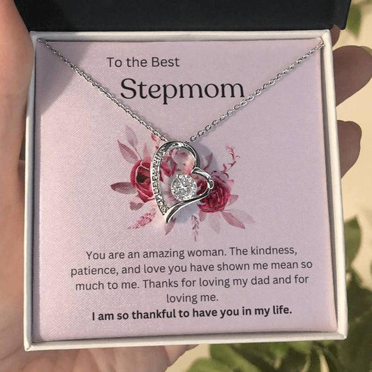 To the Best Stepmom - Forever Love Necklace - Dearly Loved Designs