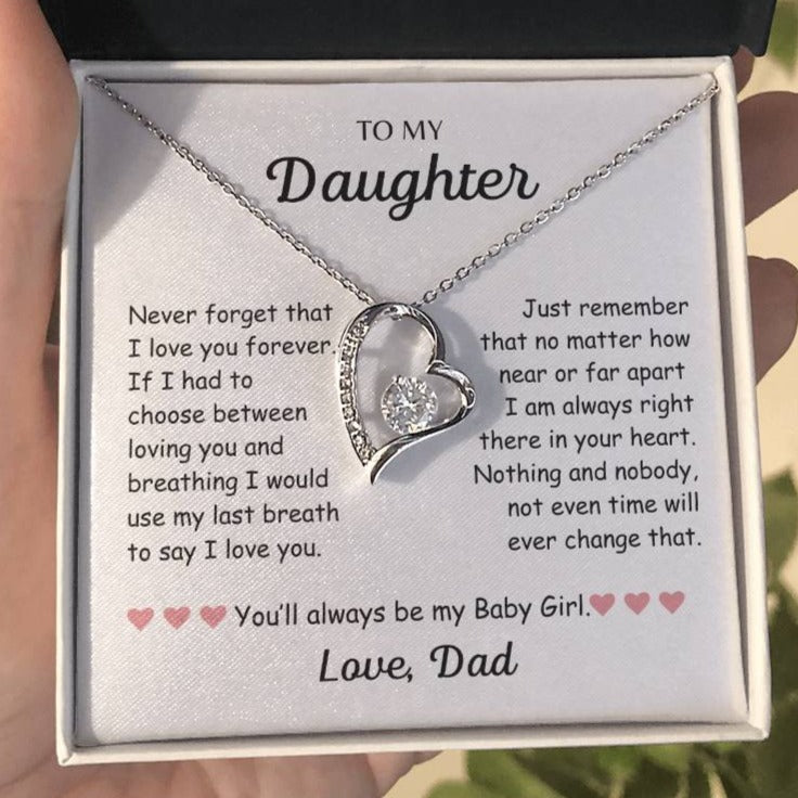 Daughter - I Love You Forever ~ Dad | Forever Love Necklace