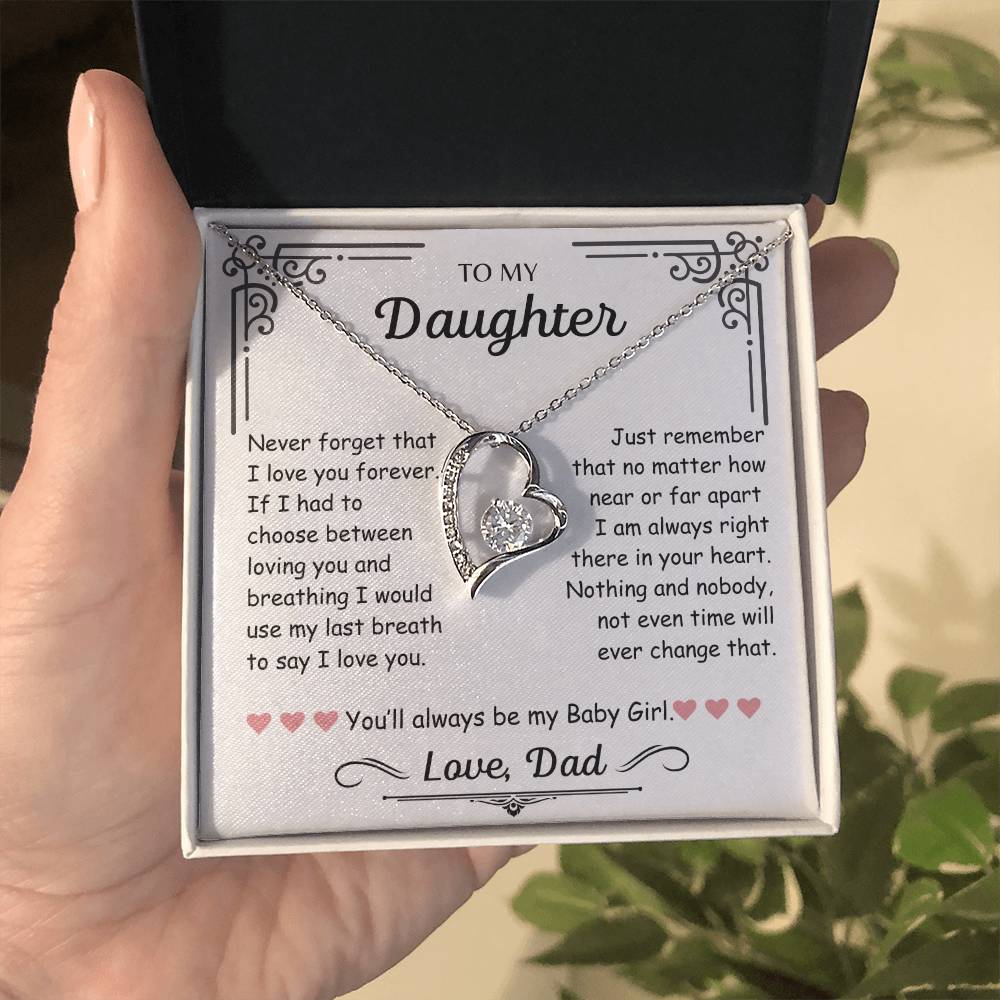 Daughter - Never Forget That I Love You ~ Dad | Forever Love Necklace