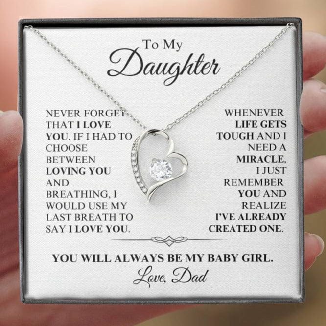 Daughter, From Dad - You Are a Miracle - Forever Love Necklace - Dearly Loved Designs