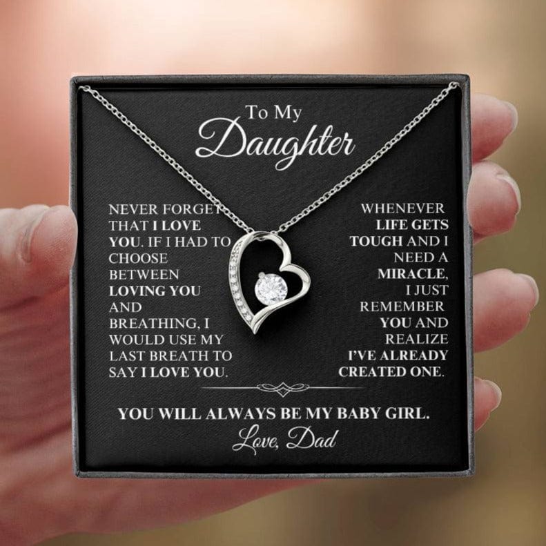 Daughter - You are a Miracle, Love Dad - Forever Love Necklace - Dearly Loved Designs