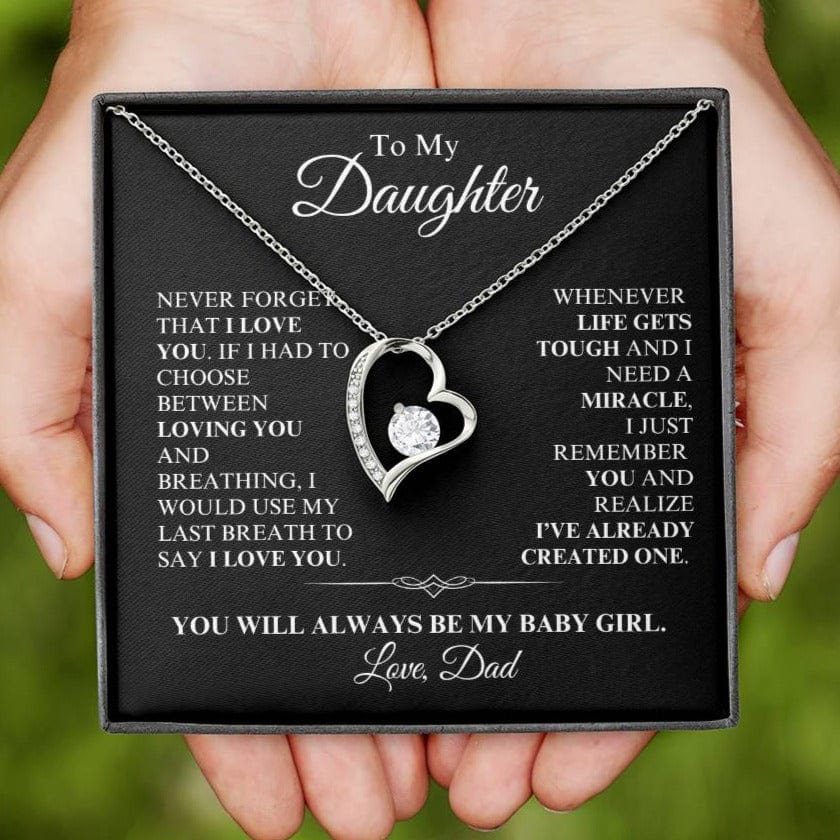 Daughter - You are a Miracle, Love Dad - Forever Love Necklace - Dearly Loved Designs