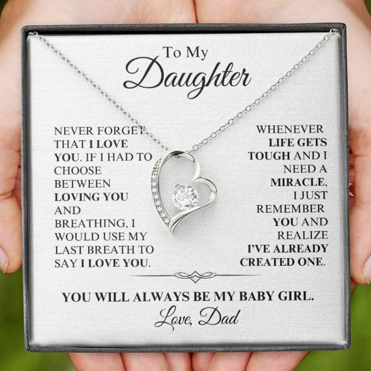 Daughter, From Dad - You Are a Miracle - Forever Love Necklace - Dearly Loved Designs