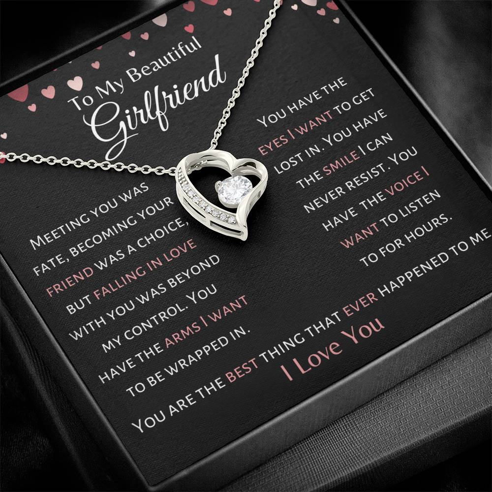 Beautiful Girlfriend - Falling In Love Was Beyond My Control - Forever Love Necklace - Dearly Loved Designs