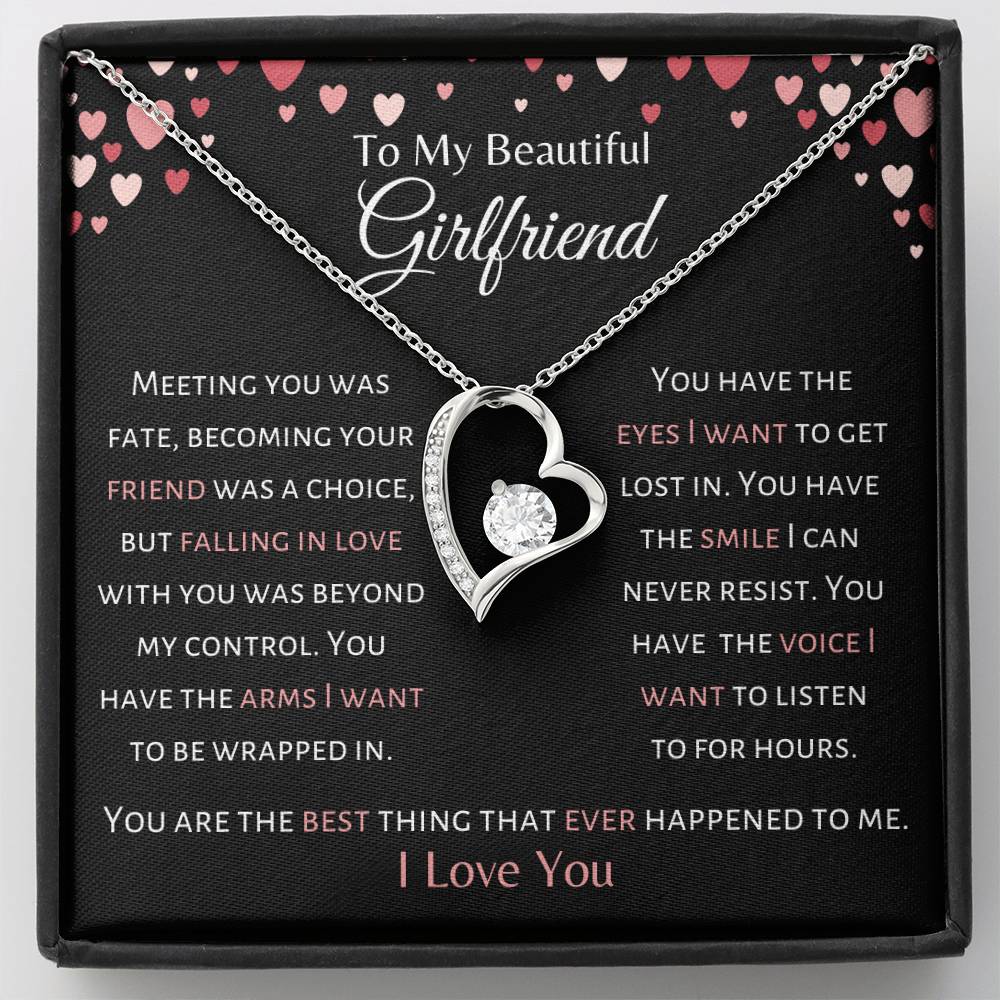 Beautiful Girlfriend - Falling In Love Was Beyond My Control - Forever Love Necklace - Dearly Loved Designs