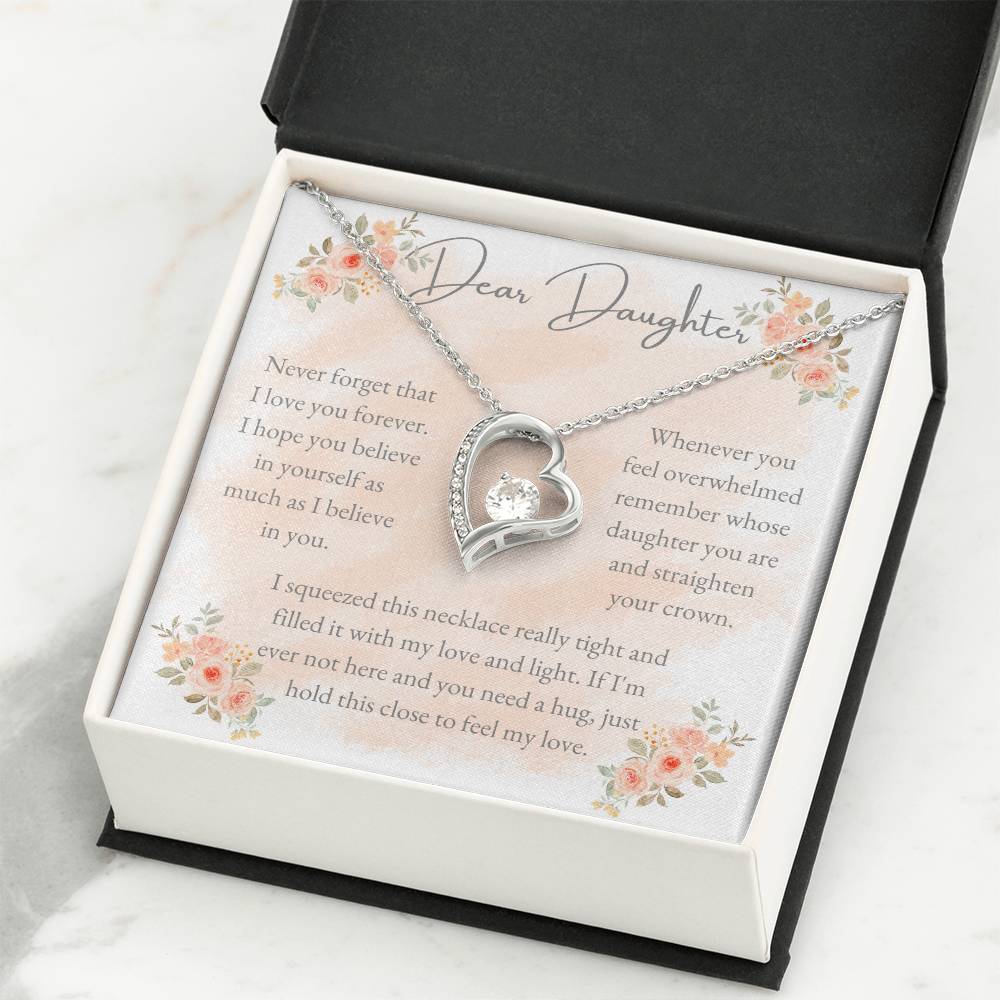 Dear Daughter, I Love You Forever - Forever Love Necklace - Dearly Loved Designs