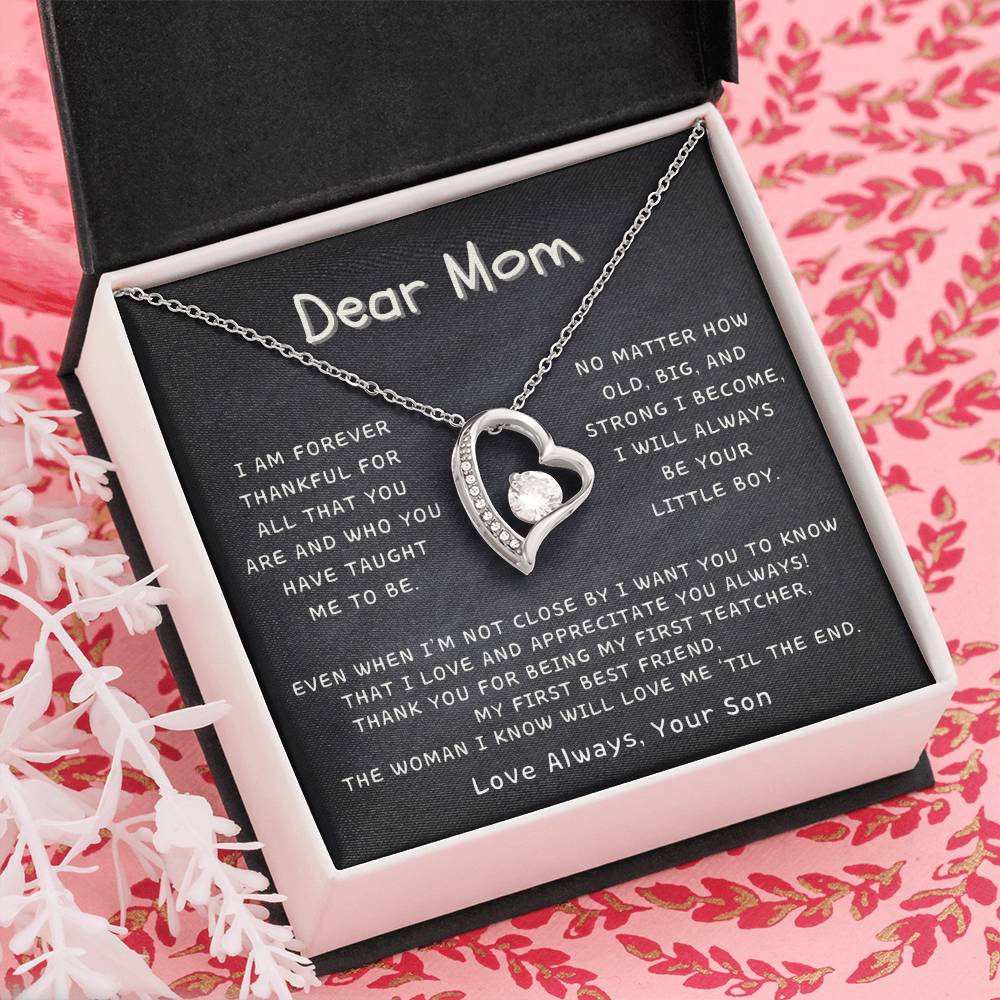 Dear Mom - Love and Appreciate You Always, Your Son - Forever Love Necklace