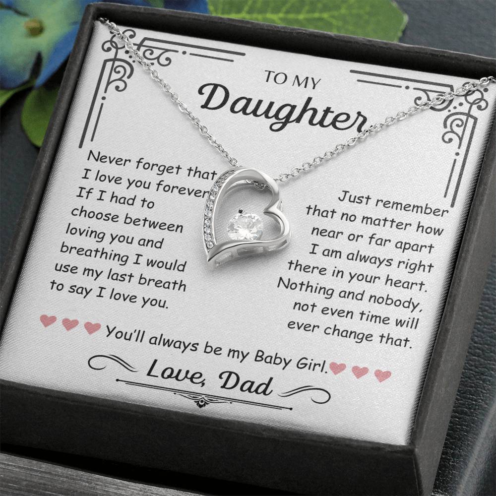 Daughter - Never Forget That I Love You ~ Dad | Forever Love Necklace