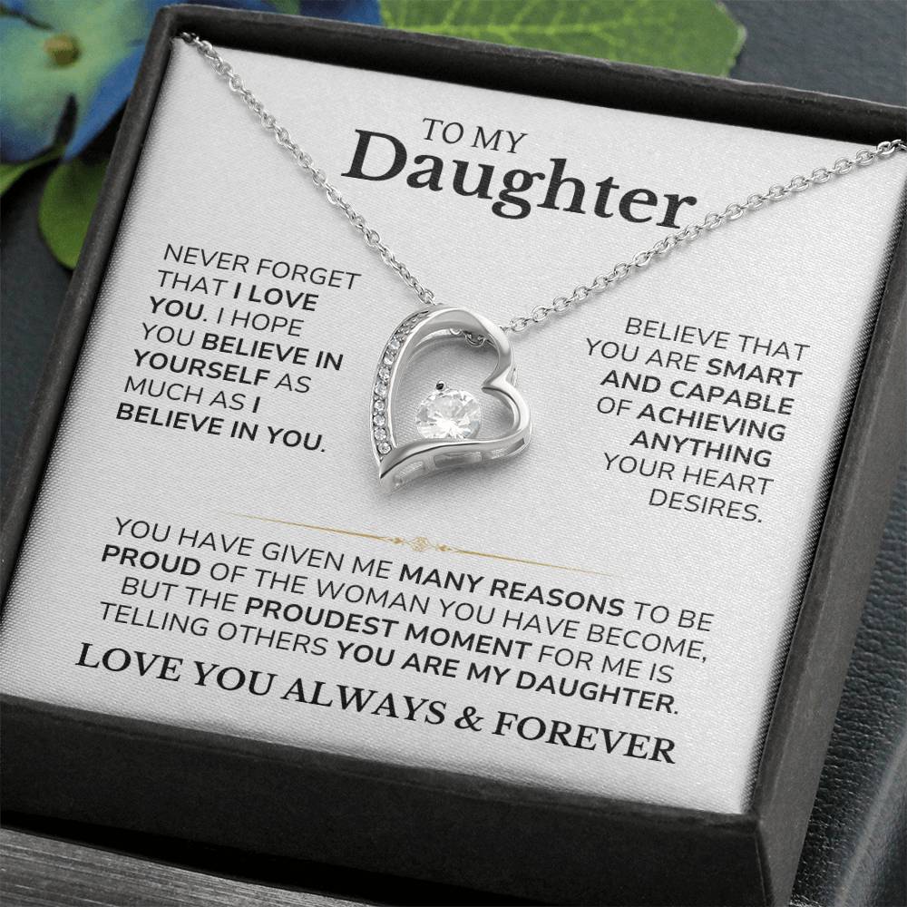 Daughter - I Am Proud You Are My Daughter - Forever Love Necklace