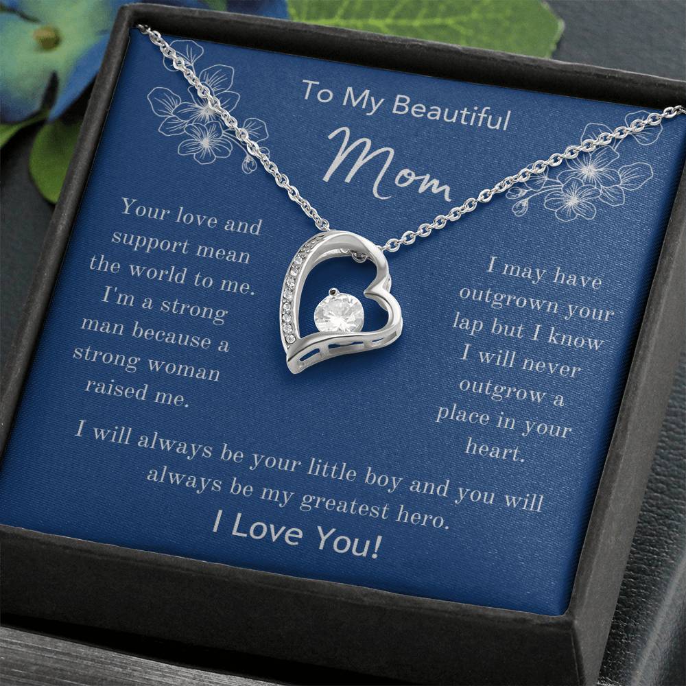 To My Beautiful Mom - I Love You - Forever Love Necklace - Dearly Loved Designs