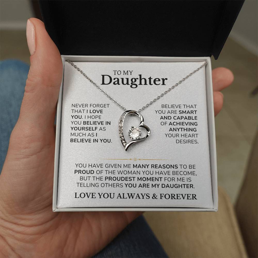 Daughter - I Am Proud You Are My Daughter - Forever Love Necklace