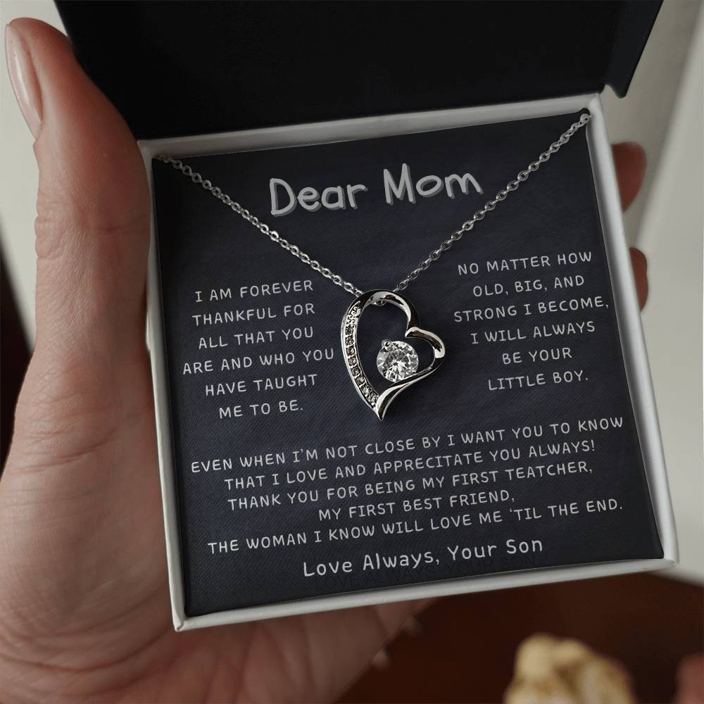 Dear Mom - Love and Appreciate You Always, Your Son - Forever Love Necklace