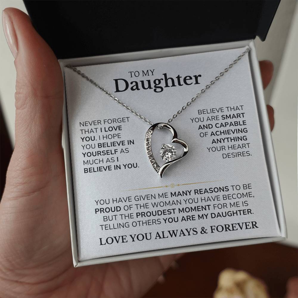 Daughter - I Am Proud You Are My Daughter - Forever Love Necklace