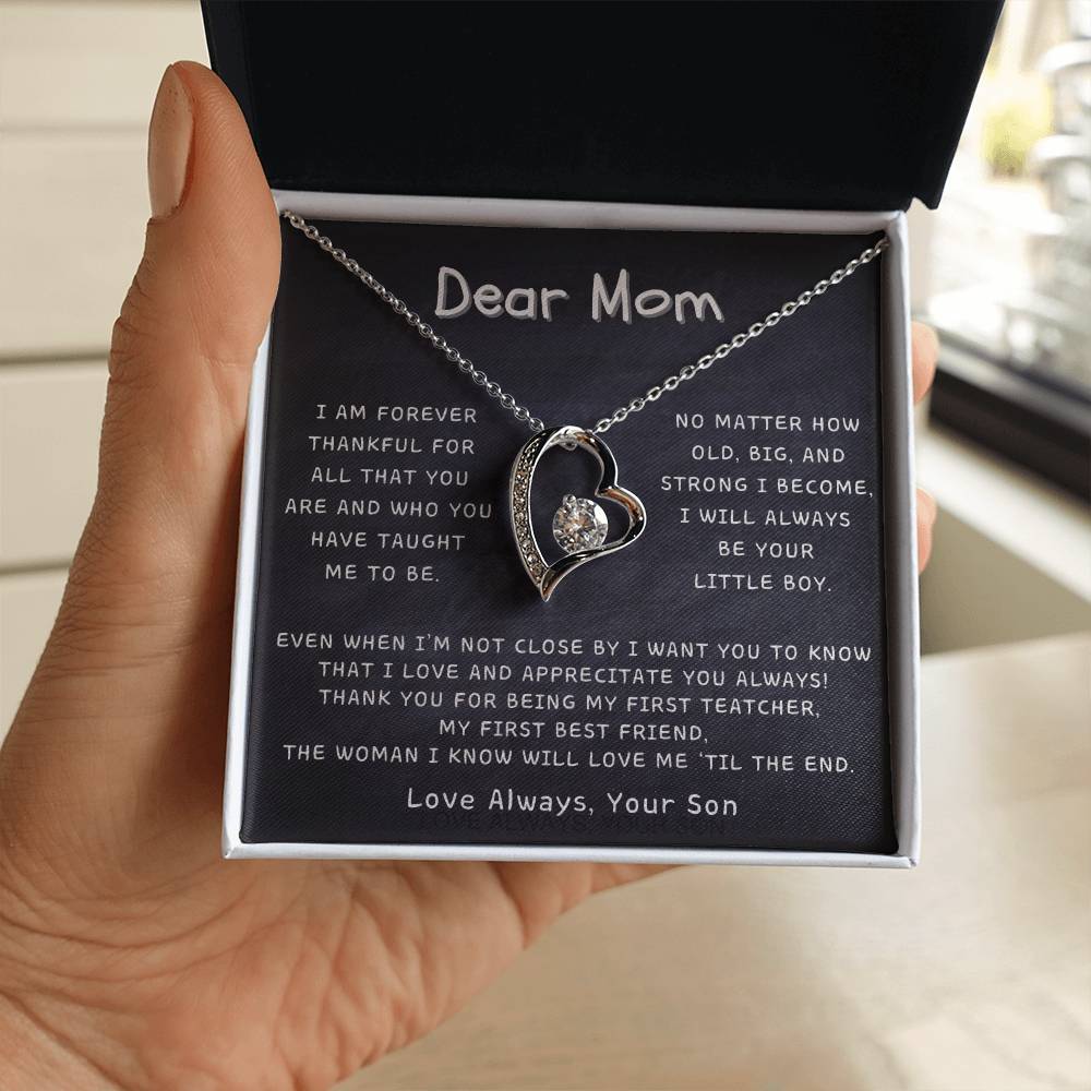 Dear Mom - Love and Appreciate You Always, Your Son - Forever Love Necklace