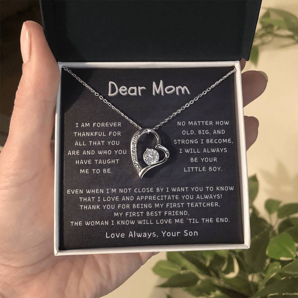 Dear Mom - Love and Appreciate You Always, Your Son - Forever Love Necklace