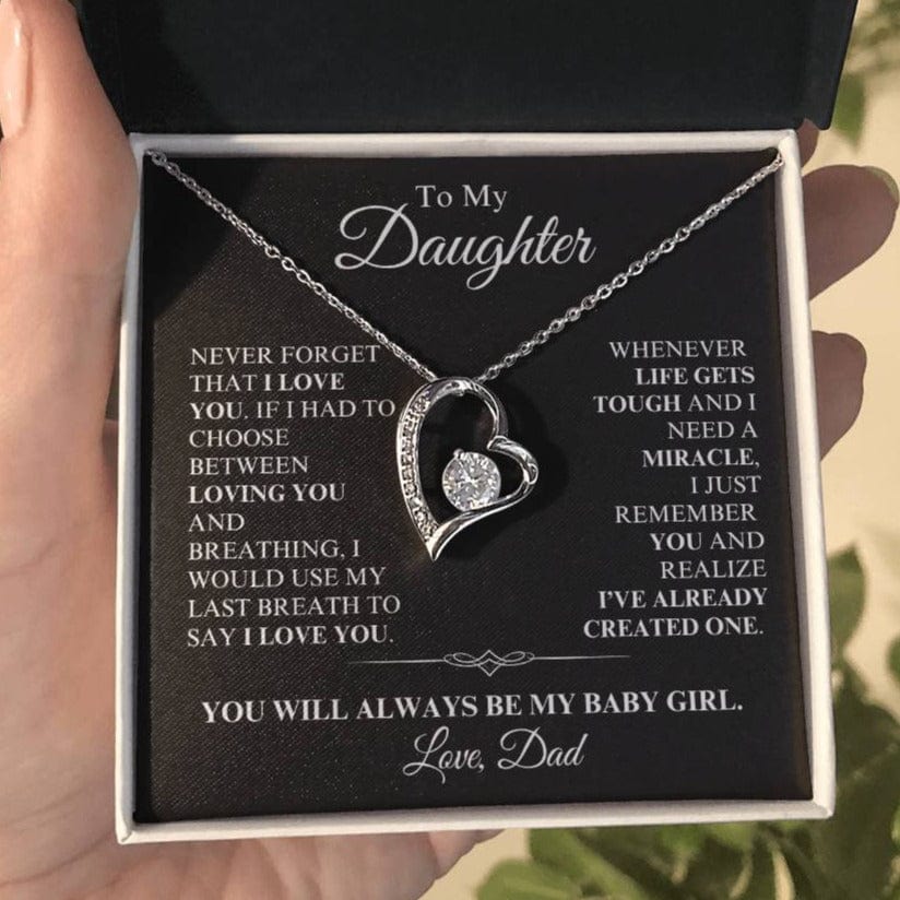 Daughter - You are a Miracle, Love Dad - Forever Love Necklace - Dearly Loved Designs