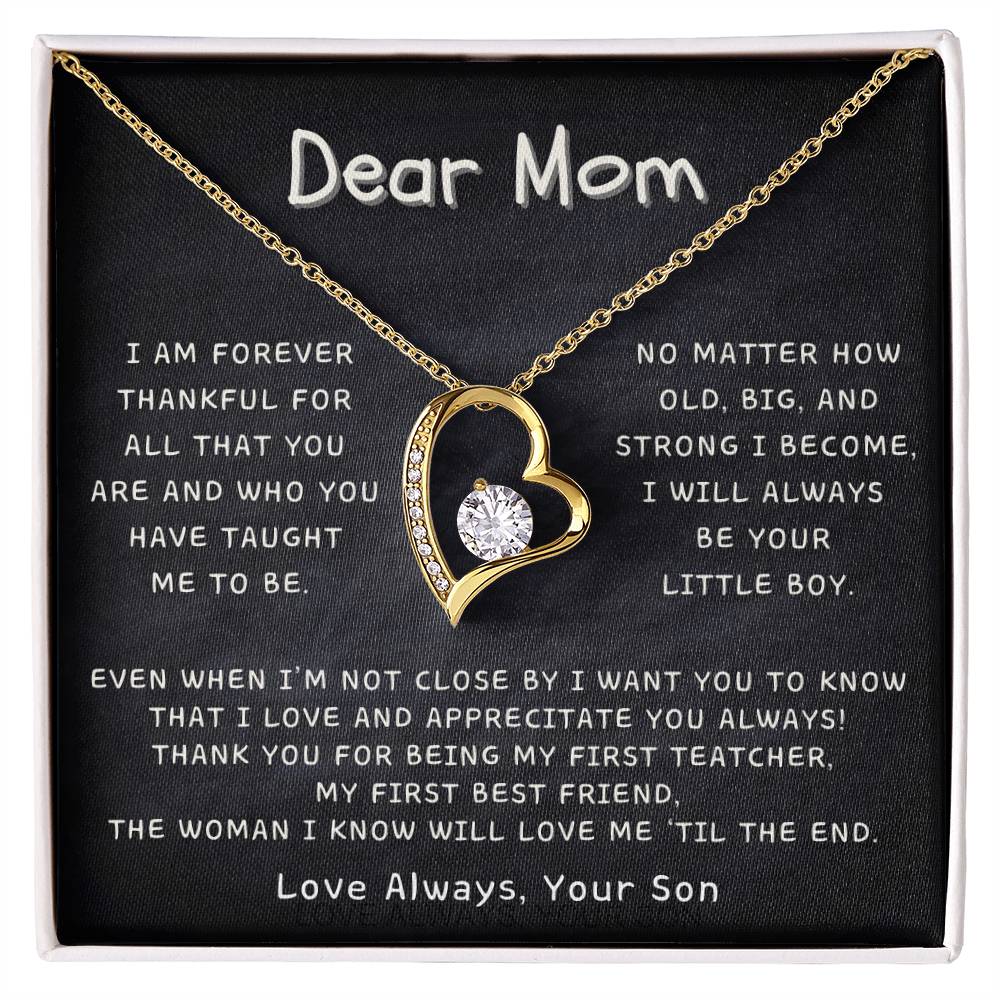 Dear Mom - Love and Appreciate You Always, Your Son - Forever Love Necklace