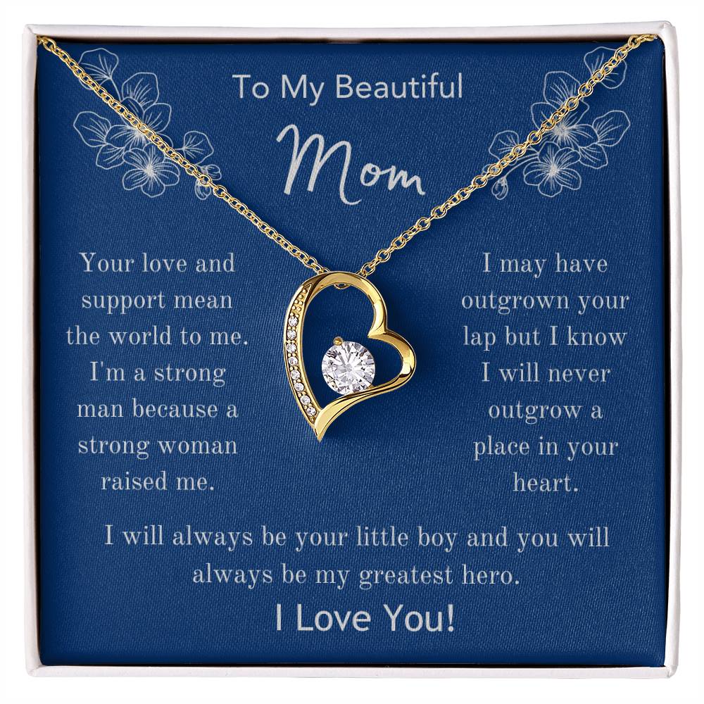 To My Beautiful Mom - I Love You - Forever Love Necklace - Dearly Loved Designs