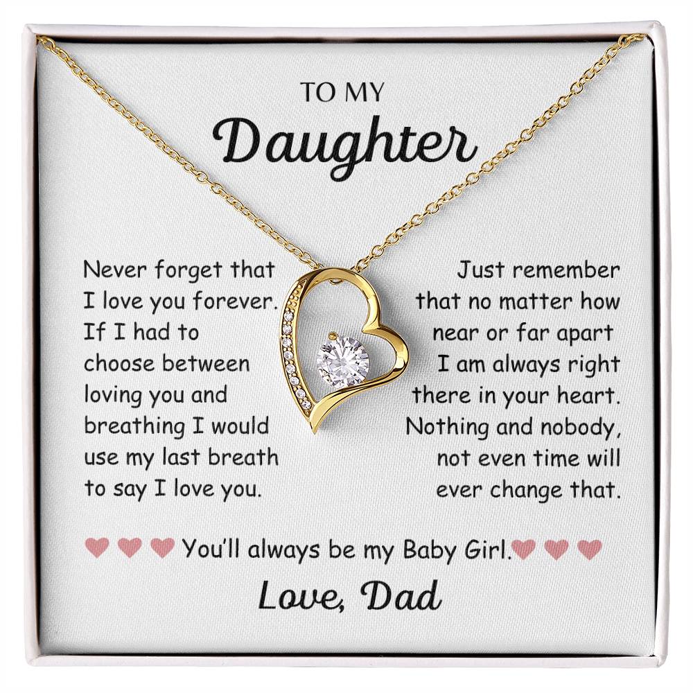 Daughter - I Love You Forever ~ Dad | Forever Love Necklace