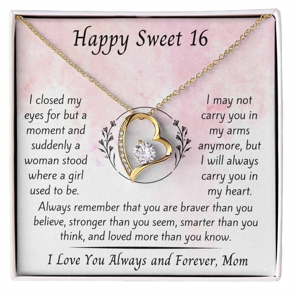 Happy Sweet 16 - To Daughter, From Mom - Dearly Loved Designs