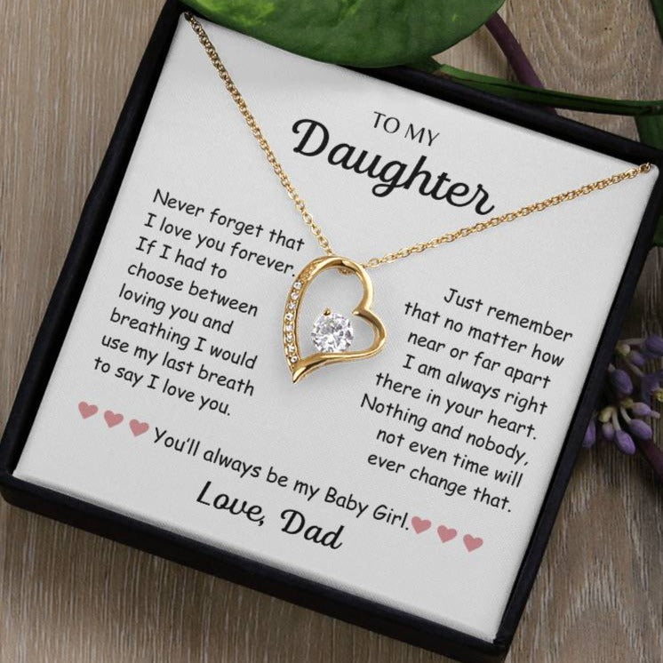 Daughter - I Love You Forever ~ Dad | Forever Love Necklace