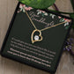 Dear Granddaughter - Forever Love Necklace - Pink & Black Floral Message Card - Dearly Loved Designs