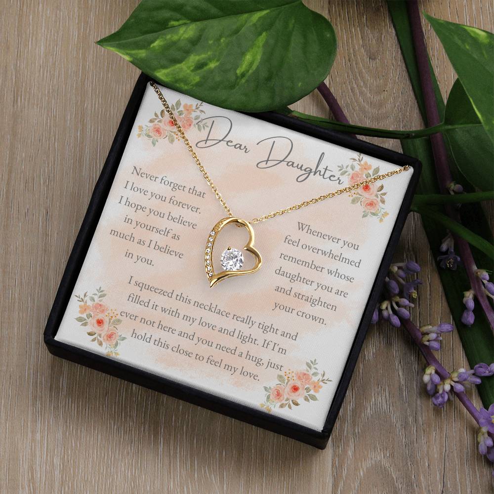 Dear Daughter, I Love You Forever - Forever Love Necklace - Dearly Loved Designs